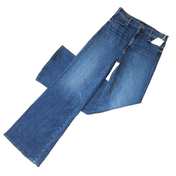 NWT Mother Hustler Roller Heel in Need For Speed High Rise Wide Leg Jeans 34 - Picture 1 of 10
